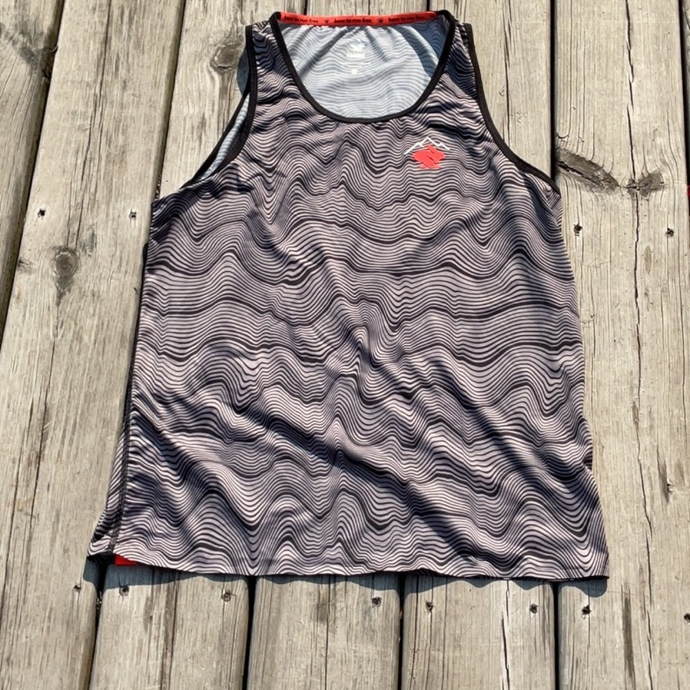 Gray and Black Rabbit Athletic Tank Top